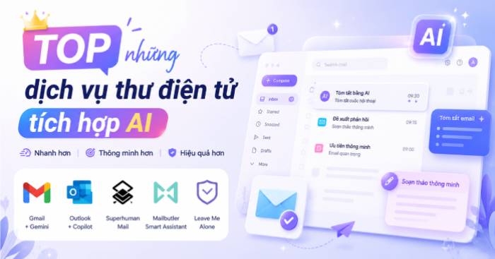 Email thông minh với AI: Hướng dẫn chọn công cụ phù hợp năm 2026