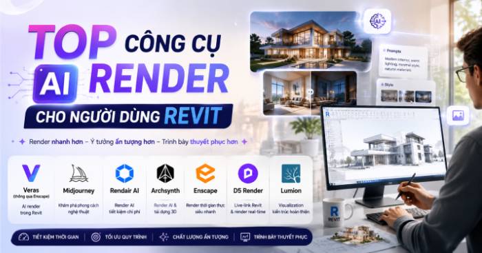 Công cụ AI render cho Revit 2026: Lựa chọn nào phù hợp với bạn?