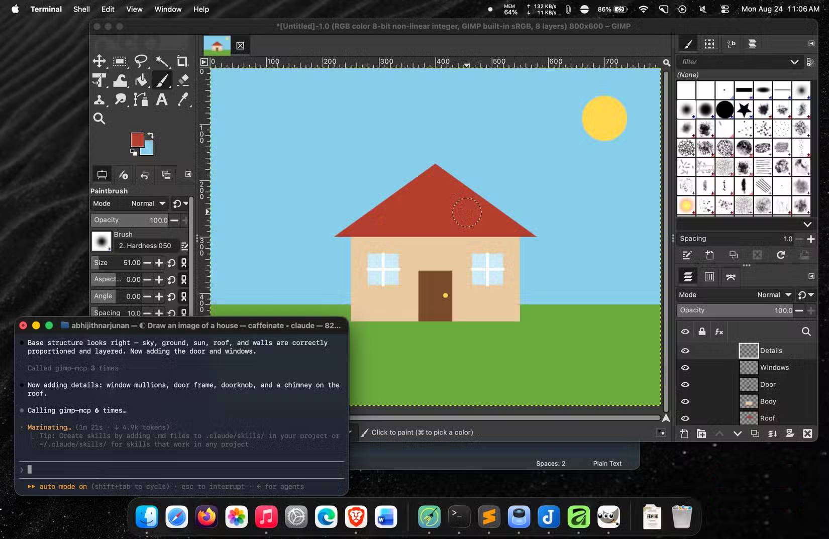 GIMP chạy trên Mac sử dụng Claude MCP