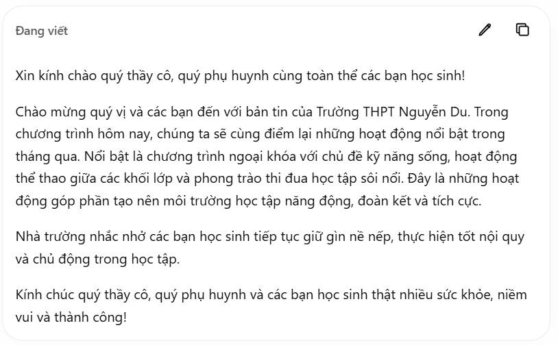 Kịch bản MC dẫn chương trình