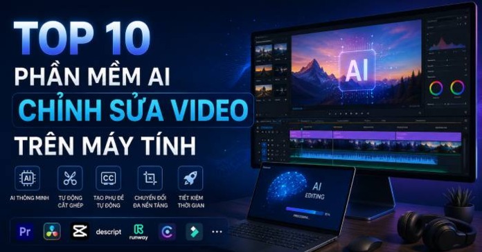 TOP 10 phần mềm AI chỉnh sửa video trên máy tính