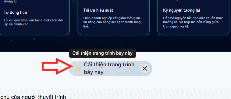 Cải thiện slide tóm tắt nội dung Google Slides