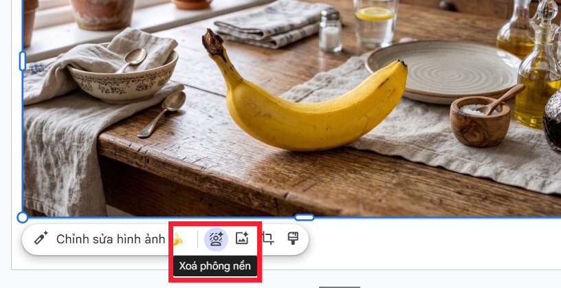 Xóa nền ảnh bằng AI trên Google Slides