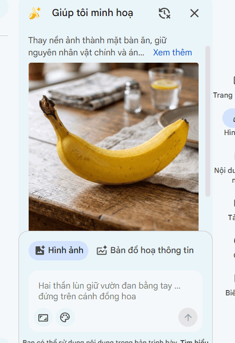 Ảnh đổi nền bằng AI trên Google Slides