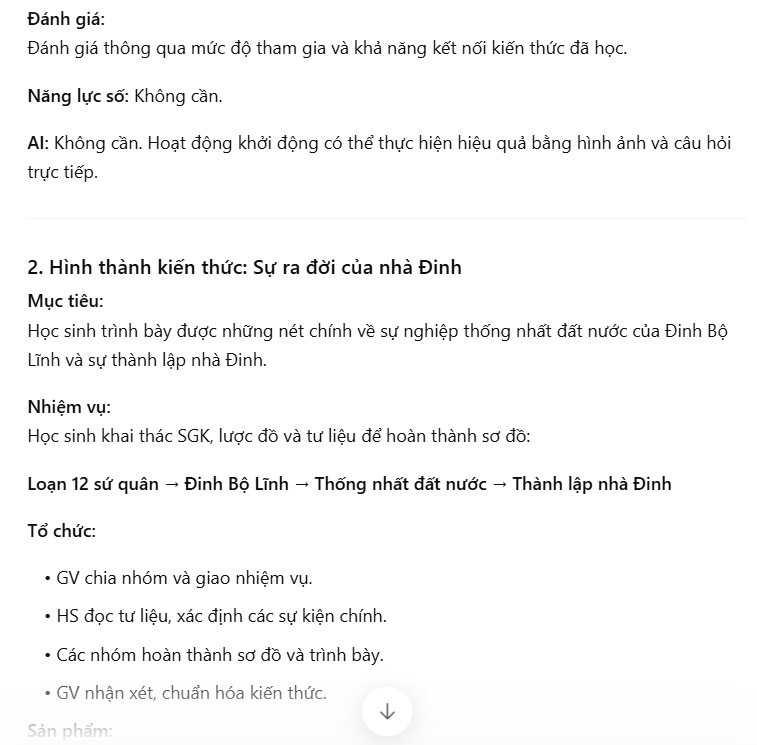 Câu lệnh soạn giáo án NLS và AI