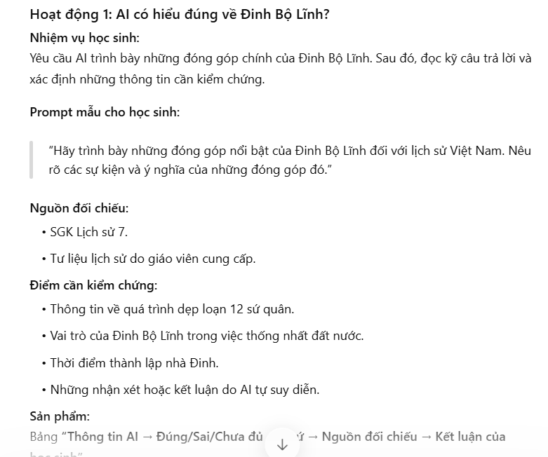 Tạo hoạt động học tập
