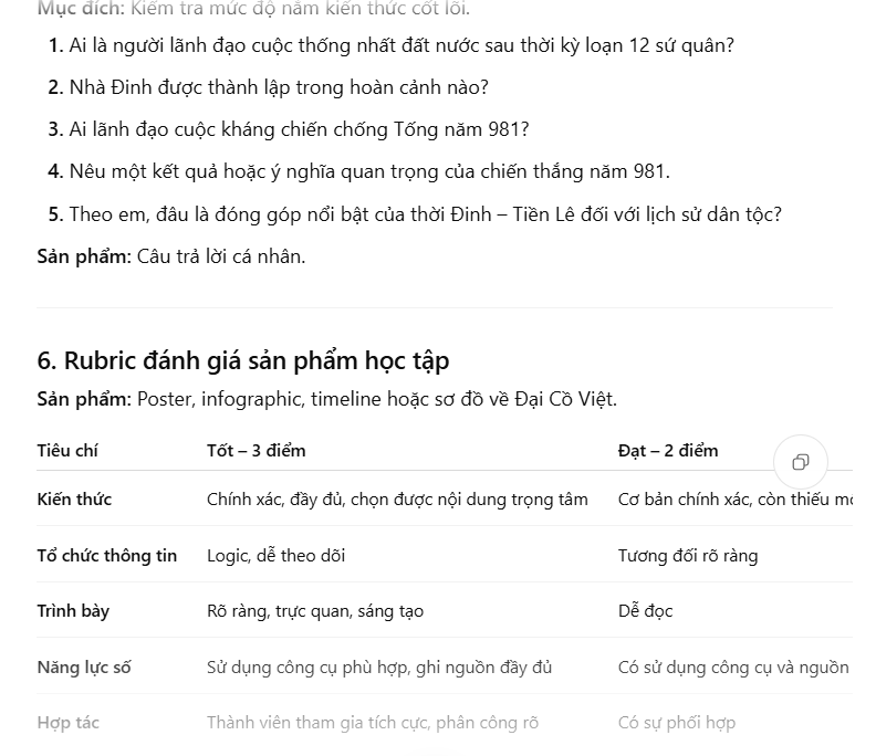 ChatGPT tạo học liệu & phiếu học tập