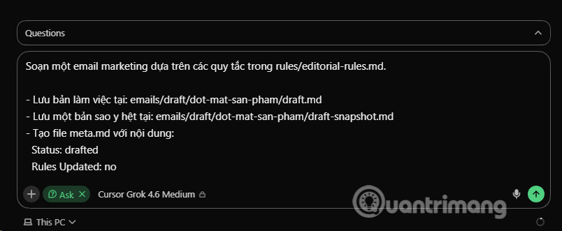 thiết lập AI nhớ văn phong của bạn