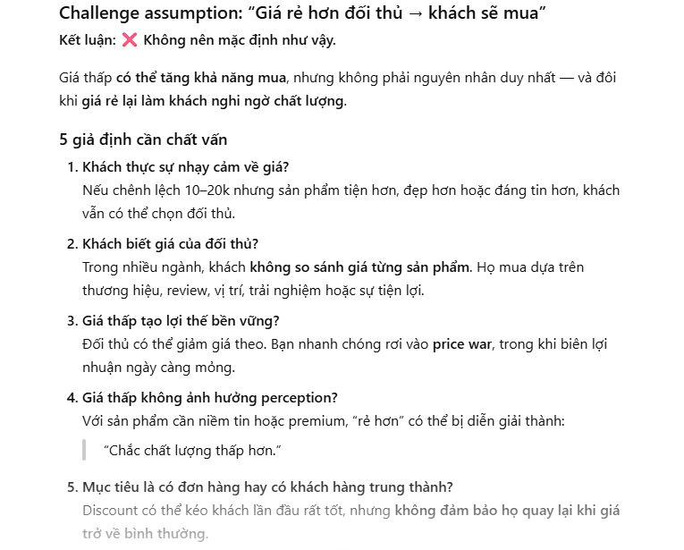 Challenge My Assumptions: [Quan điểm]