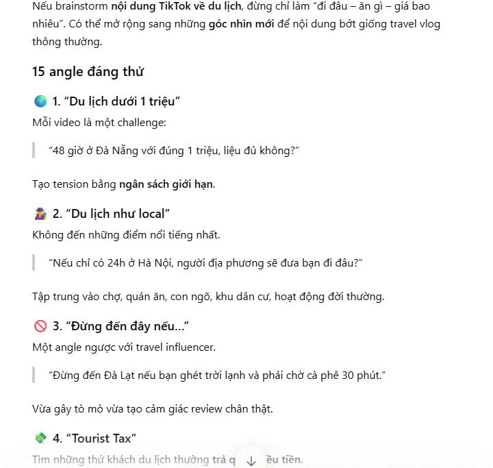 Brainstorm + New Angles: [Chủ đề]