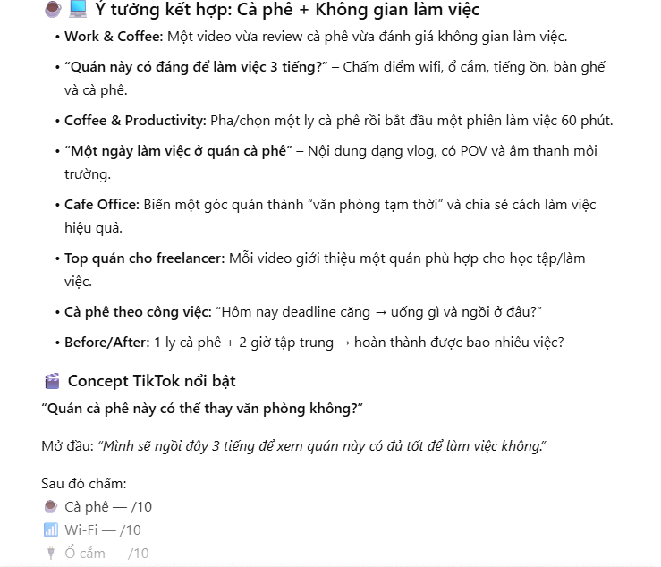 Combine: [Ý tưởng A] + [Ý tưởng B]