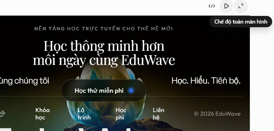 Xem trước giao diện website 