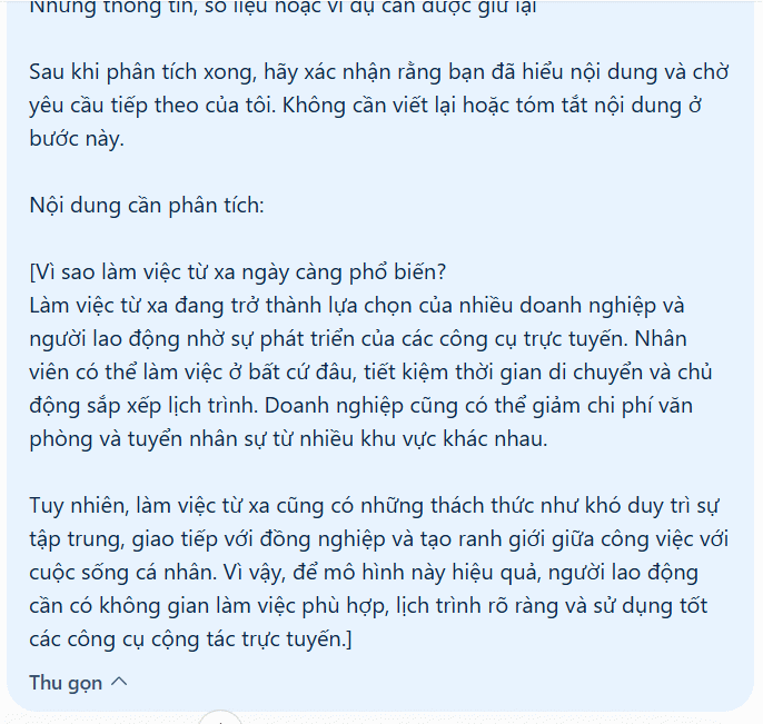 Nội dung gốc đưa vào ChatGPT