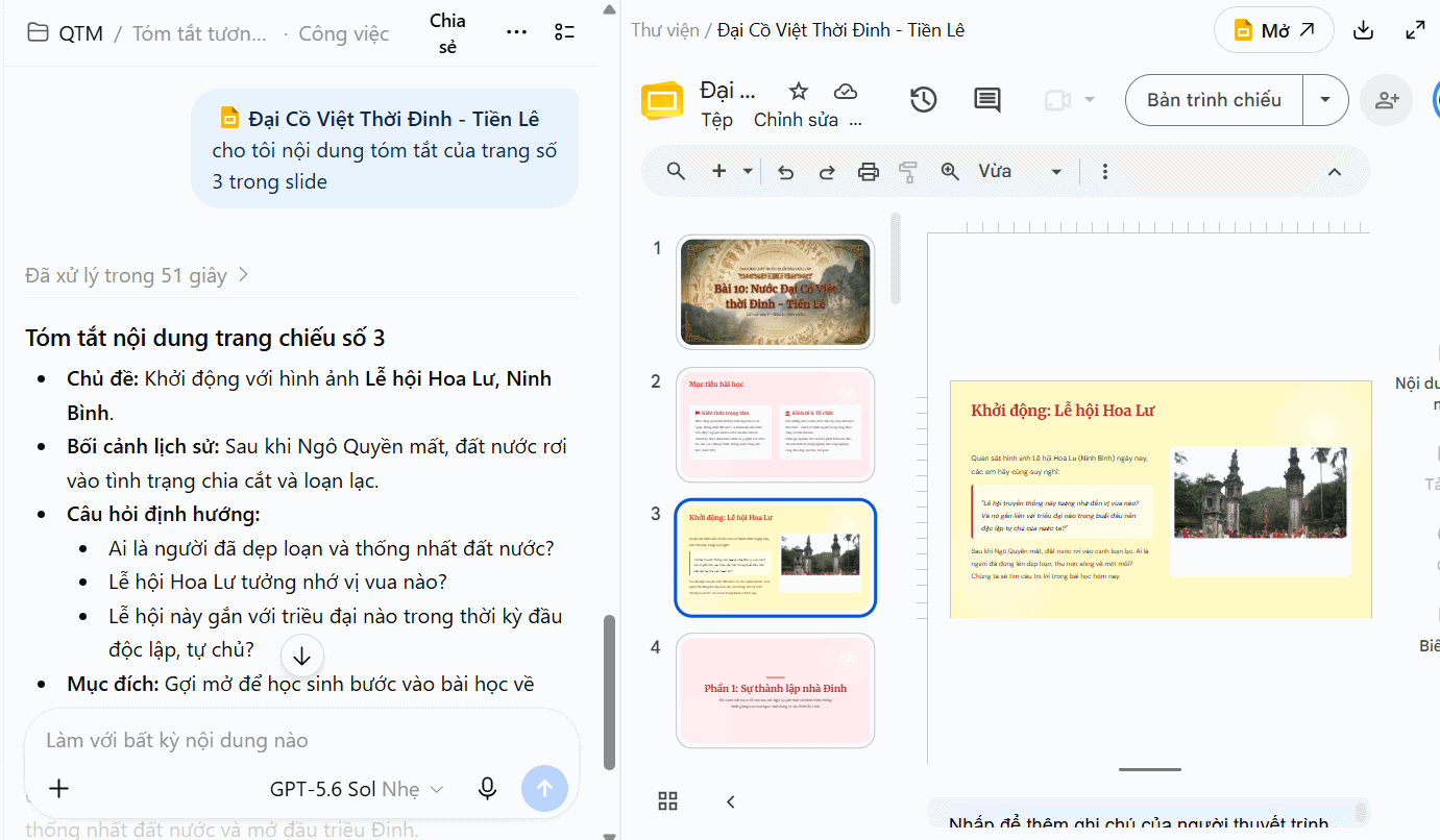 Phân tích slides trong ChatGPT