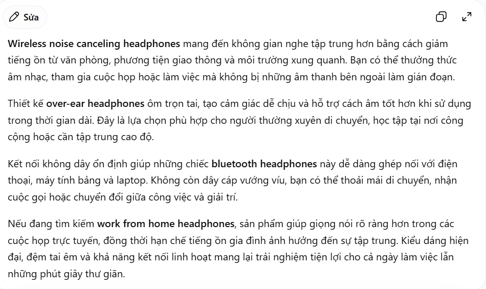 Mô tả sản phẩm chuẩn SEO