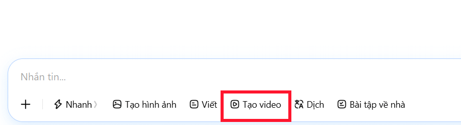 Chế độ tạo video trên Dola AI