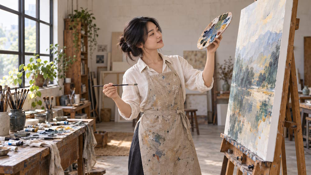 Giơ bảng pha màu kiểm tra dưới ánh sáng
