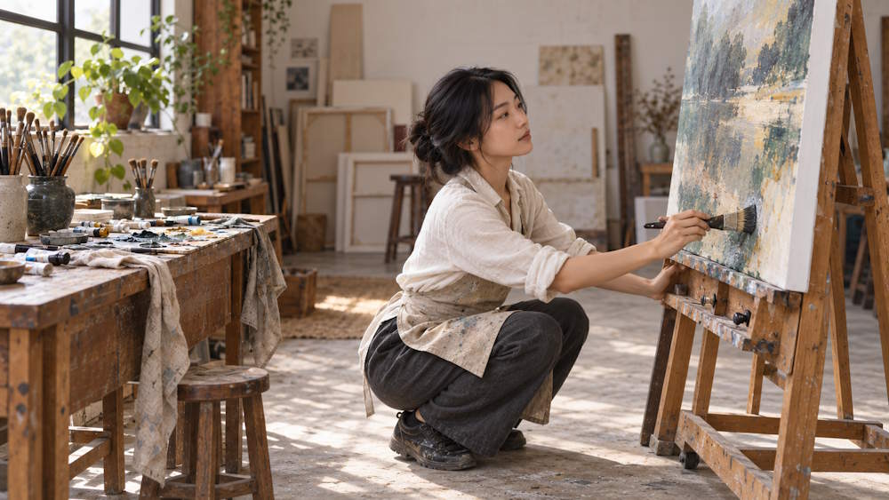 Ngồi xổm vẽ phần dưới