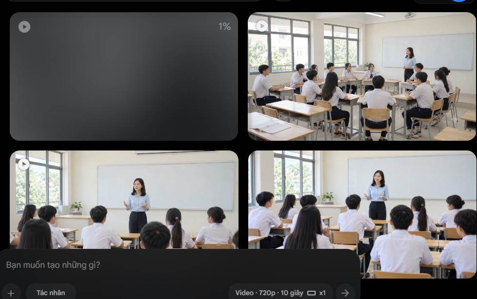 Tạo video kỹ thuật bể cá lên Veo 3