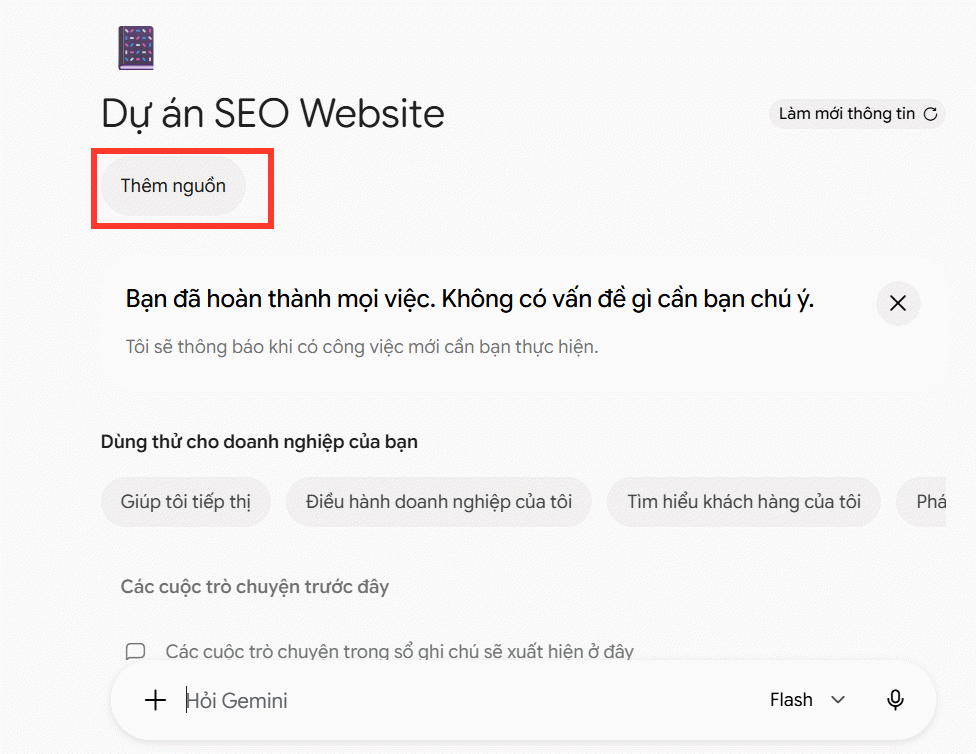 Giao diện Notebook mới trên Gemini