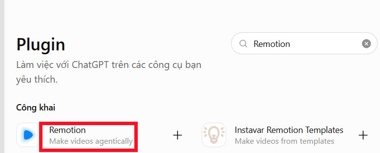Plugin trên ChatGPT