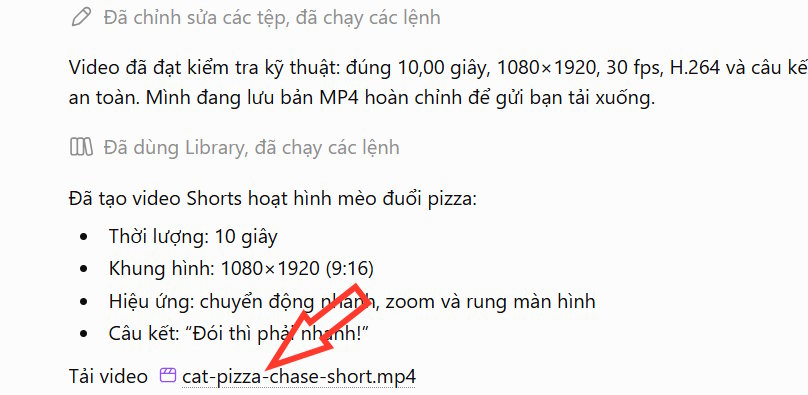 Tải video bằng plugin Remotion trên ChatGPT