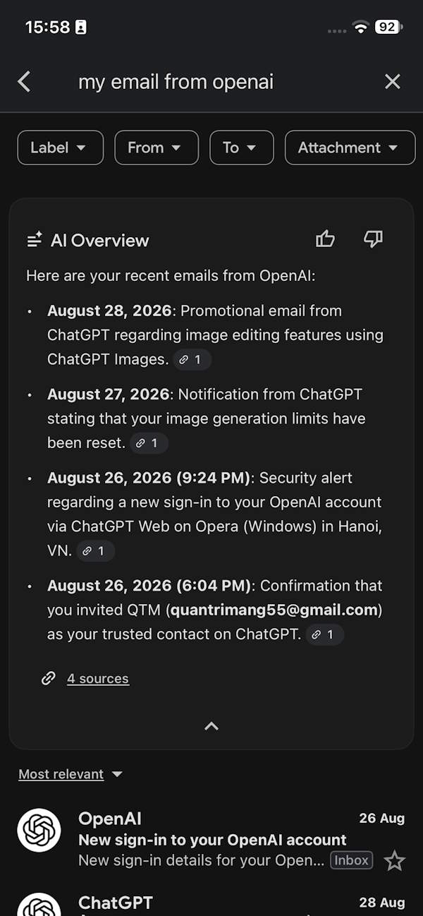 Tóm tắt nội dung email