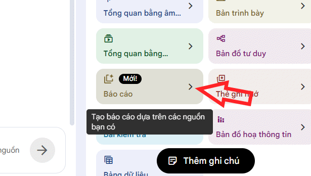 Báo cáo trên NotebookLM