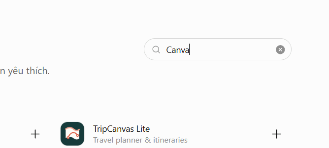 Tìm kiếm ứng dụng Canva trên ChatGPT
