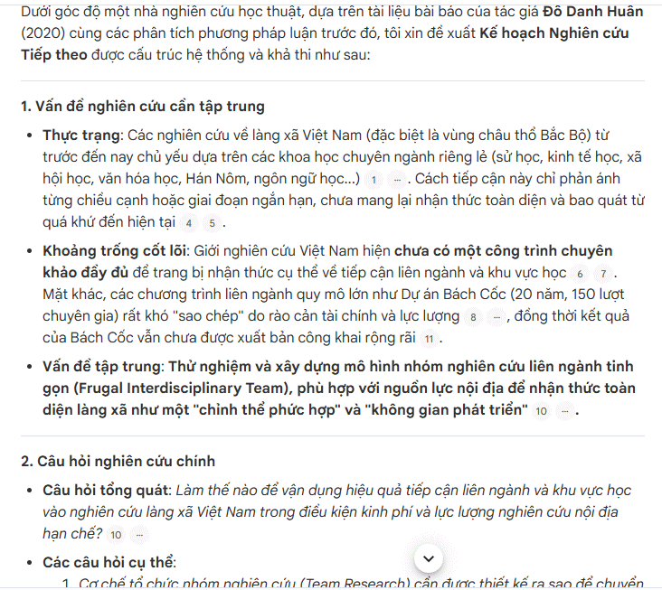 Xây dựng kế hoạch nghiên cứu tiếp theo
