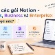So sánh các gói Notion - Free, Plus, Business và Enterprise: Nên chọn gói nào?