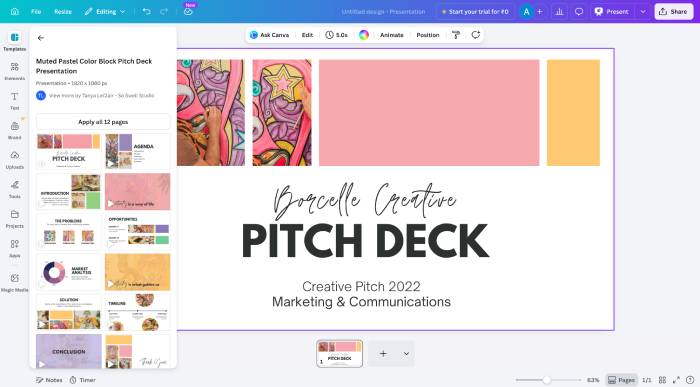Giao diện của Canva