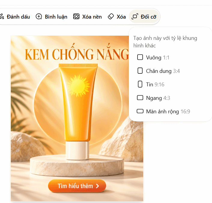 Chọn kích thước hình ảnh