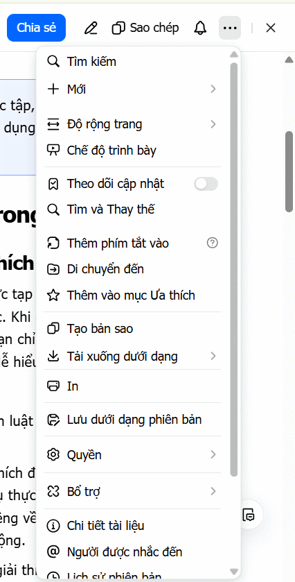 Tùy chỉnh tài liệu tạo trên Dola AI