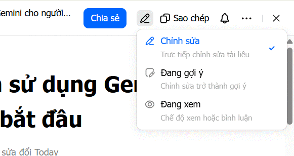 Chế độ chỉnh sửa tài liệu tạo trên Dola AI