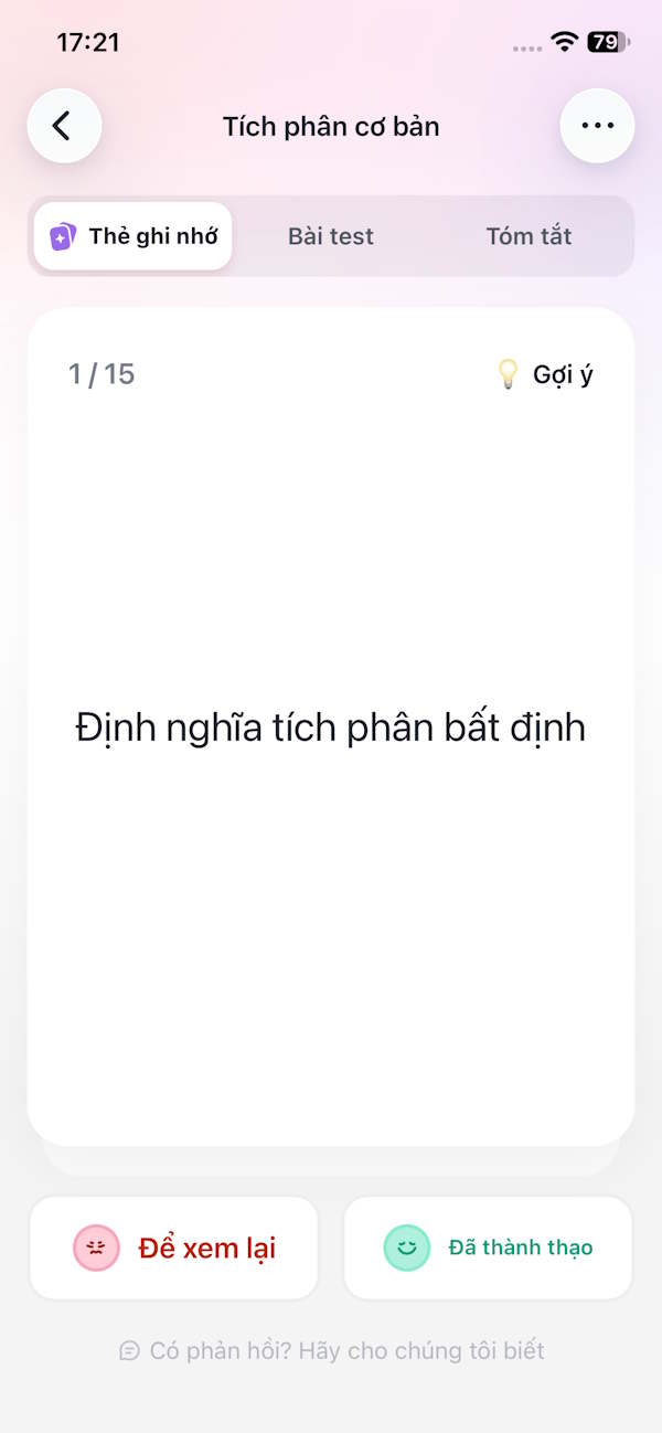 Tạo thẻ ghi nhớ trong Gauthmath