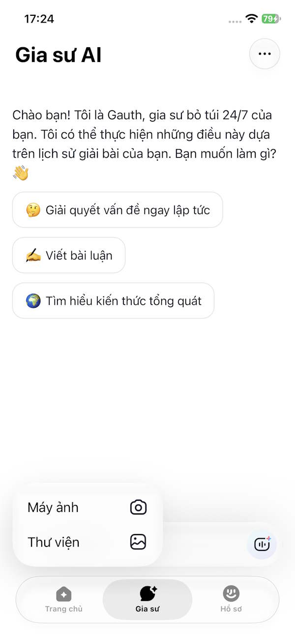 Gia sư AI trên Gauthmath