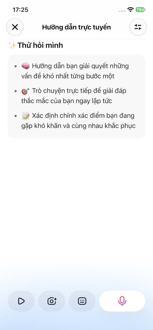 Chat bằng giọng nói trên Gauthmath
