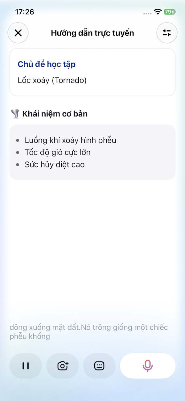 Nội dung phản hồi bằng giọng nói 