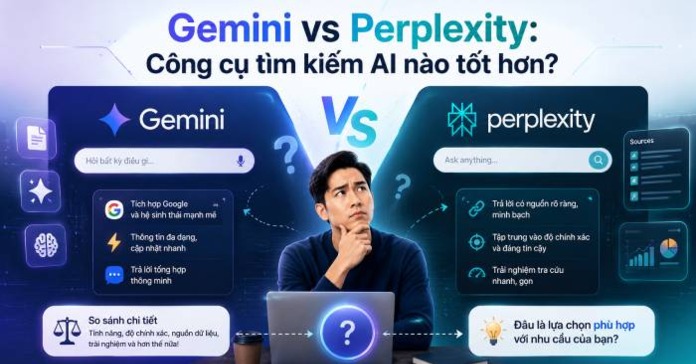 Gemini vs Perplexity: Công cụ tìm kiếm AI nào tốt hơn?