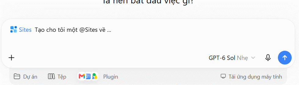 Câu lệnh tạo web trên ChatGPT
