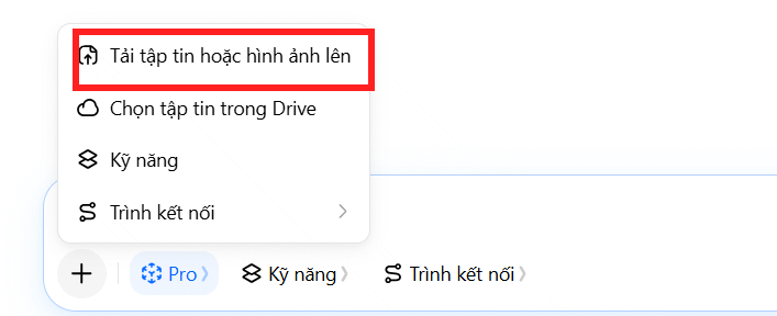 Tải tài liệu lên trên Dola AI