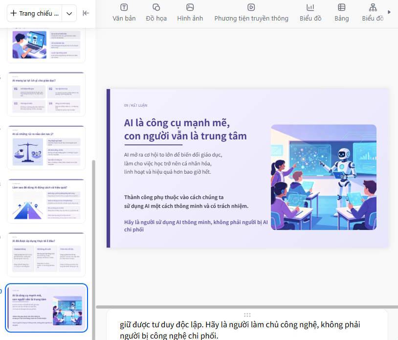 Slide trình bày tạo trên Doloa AI