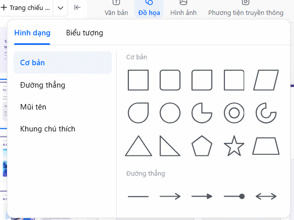 Thêm đồ họa vào slide tạo trên Doloa AI