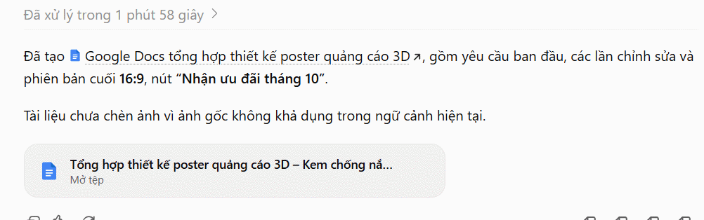 ChatGPT tạo Google Docs