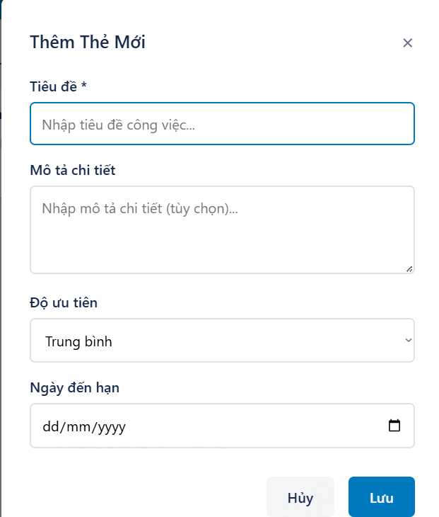 Thêm nội dung công việc