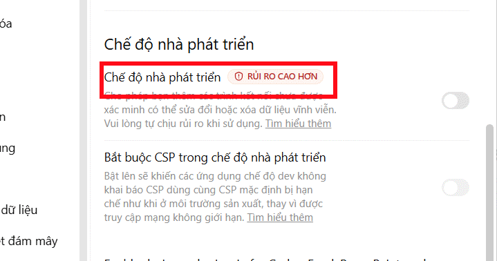 Bật chế độ nhà phát triển trên ChatGPT