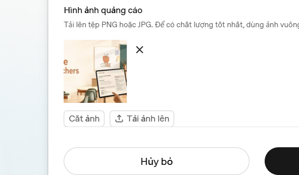 Ảnh quảng cáo trang web trên ChatGPT