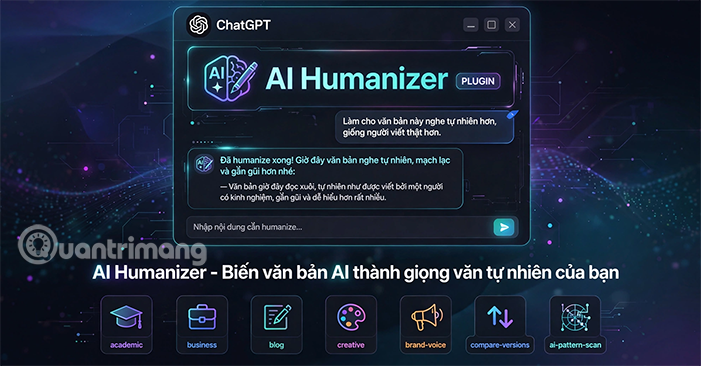 Làm cho ChatGPT viết giống giọng của bạn với AI Humanizer