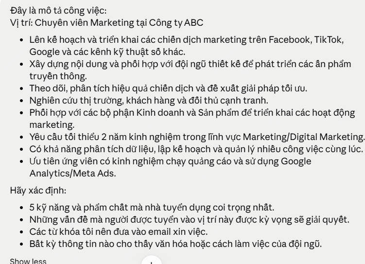 Giải mã mô tả công việc